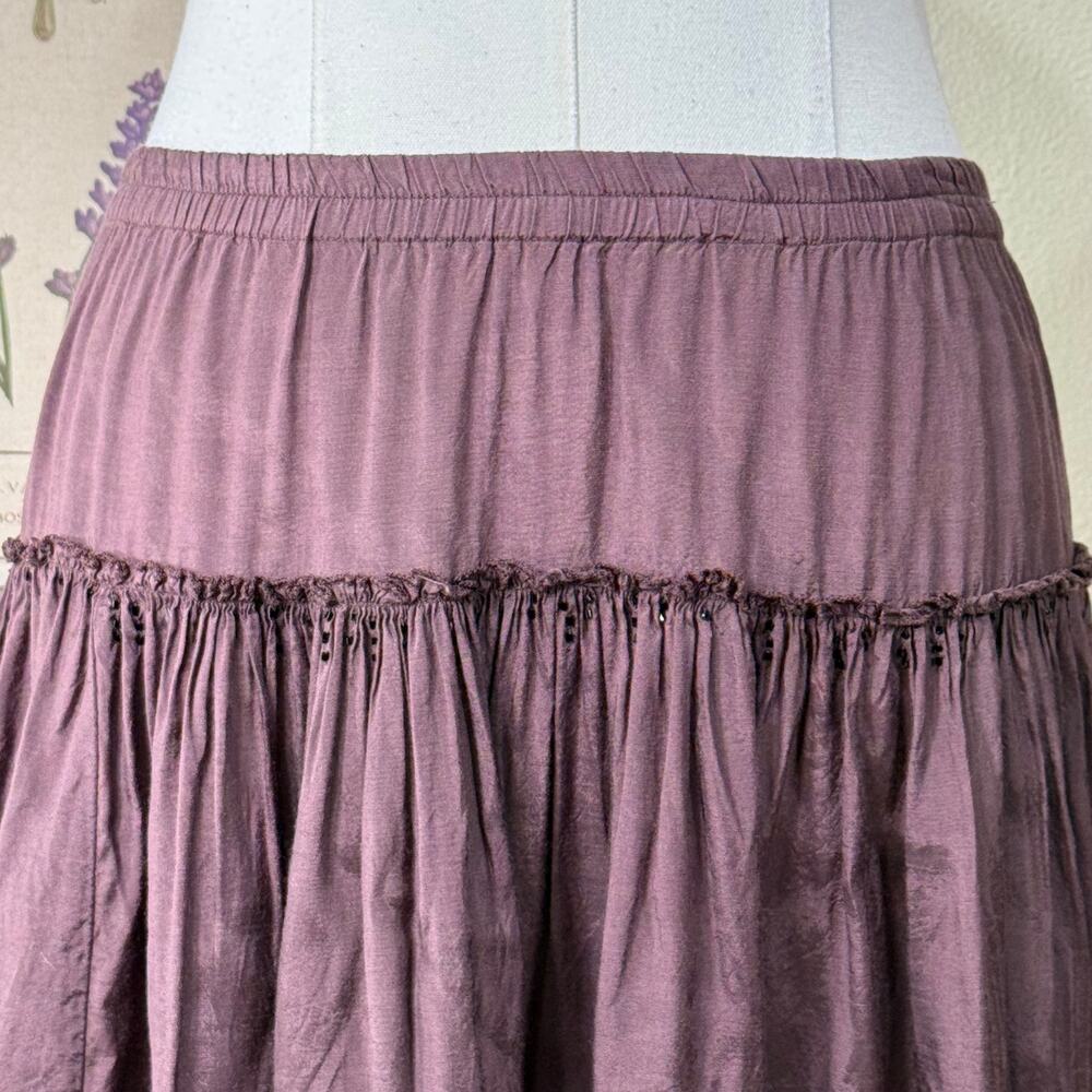 Y2k Purple Beaded Skirt Witchy Gloomy Coquette Forest Fairy Whimsigoth L - Picture 3 of 7